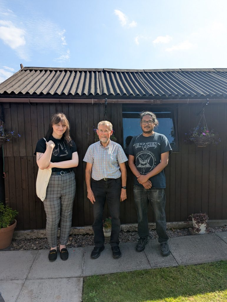 University of Derby history and engineering undergraduate students with Martin Green after their visit in July 2025.